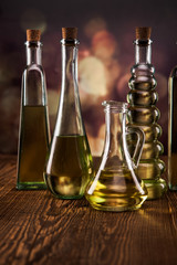 Obraz na płótnie Canvas Olive oil in bottles