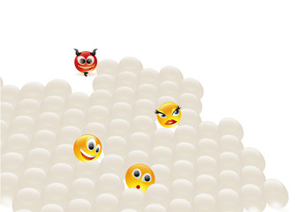 Smiles system. Vector.