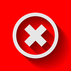 Icon Löschen Long Shadow