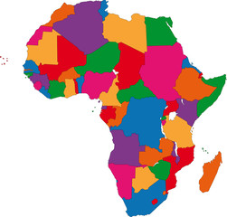 Colorful Africa map