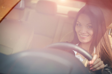 Woman in the car