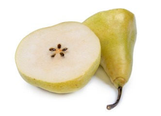 Close-up of fresh shiny sweet delicious pears