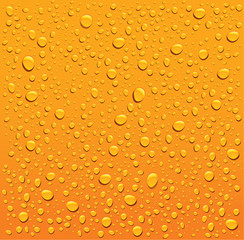 orange water droplets background
