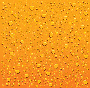 orange water droplets background