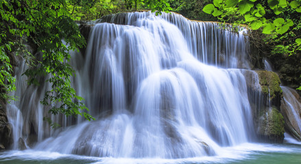 Beautiful waterfall at Huay Mae Kamin National Park