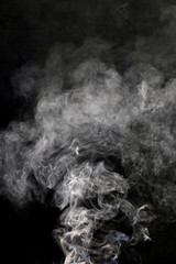 smoke on a black background