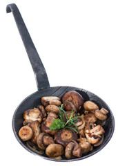Mushrooms in a Pan (on white)