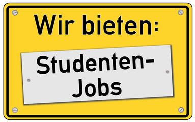 Studenten Jobs Schild  #131006-svg03