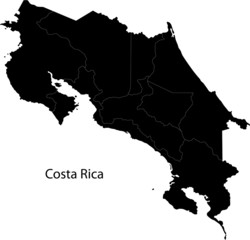 Black Costa Rica map