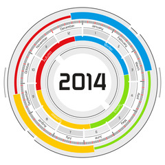 2014 circular calendar - futuristic concept design