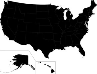 Black USA map