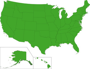Green USA map