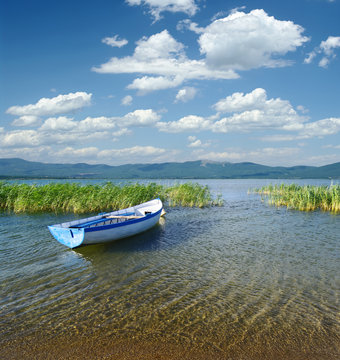 Boat On Lake Prespa, Republic of Macedonia