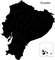 Black Ecuador map