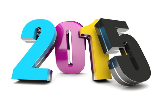 CMYK 2015 Happy New Year calendar background