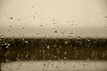 Rain drops on window