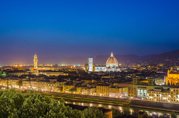Fototapeta na wymiar Nice view of florence during evening hours