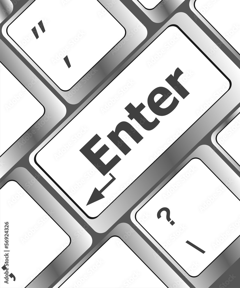 Fototapete message on keyboard enter key, for online support concepts.
