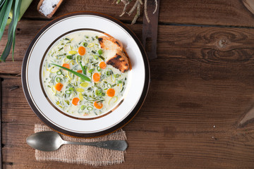 leek cheese soup