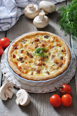 quiche pie with chicken