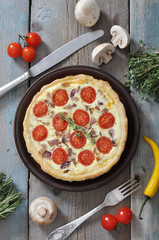 quiche pie with chicken