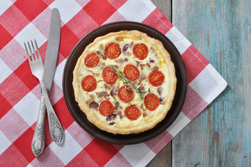 Traditional french quiche pie