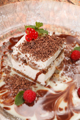 Italian dessert with berries
