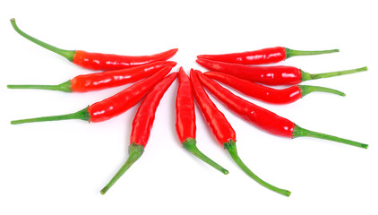 red hot chili pepper isolated on a white background