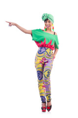 Japanese woman isolated on the white