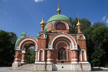 Fototapeta na wymiar Peter and Paul orthodox chapel in Lipetsk, Russia