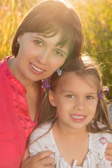 Mother and Daughter in a Park