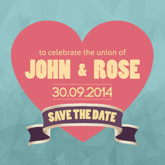 save the date template vector/illustration