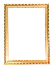 Golden frame, isolated on white