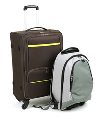 Suitcases isolated on white