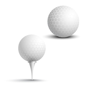 Golf balls on the stand