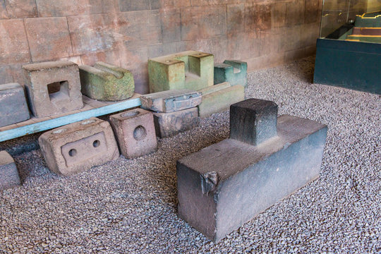 Polygonal masonry Inca brick. Coricancha,Peru, South America