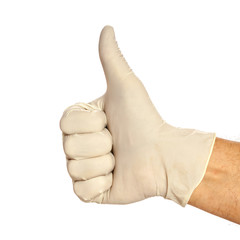 Hand showing thumb up