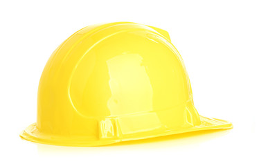 Isolated yellow helmet