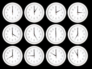 Set of clock faces