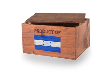 Wooden crate isolated on a white background