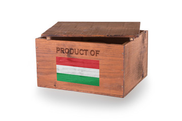 Wooden crate isolated on a white background