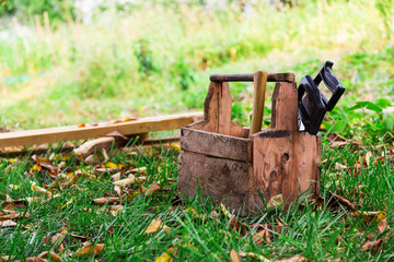 wooden box tools