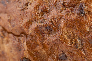 background texture of a porous brown bread