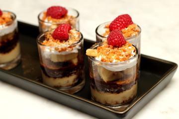 Banoffee pie in a mini glass