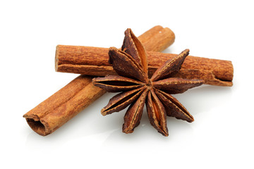 Star anise and cinnamon