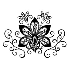 Beautiful Decorative Flower (Vector), Patterned design