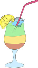 refreshing cocktail with ice