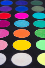 colorful make up eyeshadow palettes over black