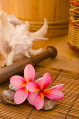 Balinese Spa setting. Low lighting, suitable for spa related the