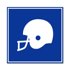 Cartel simbolo casco de futbol americano